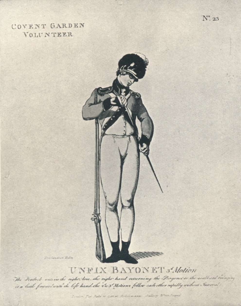 Défixer la baïonnette 3e mouvement - Thomas Rowlandson