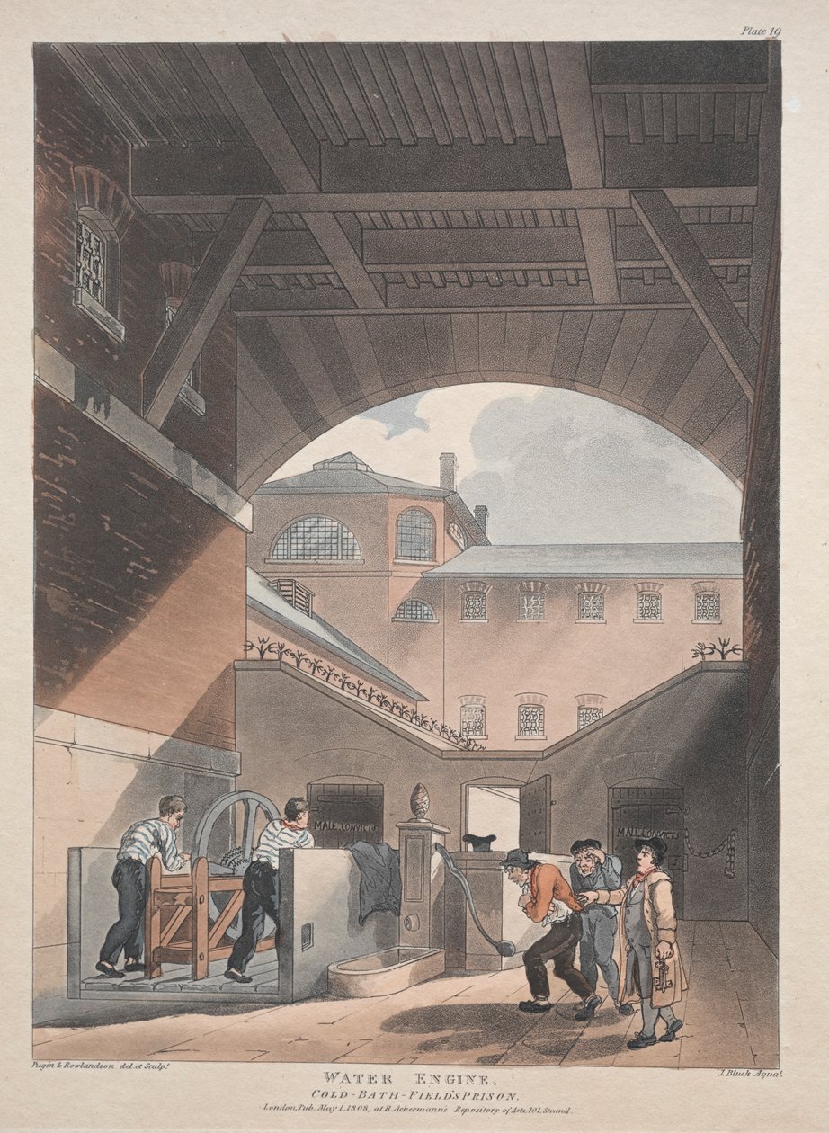 Moteur à eau, Cold Bath, Prison de Field - Thomas Rowlandson