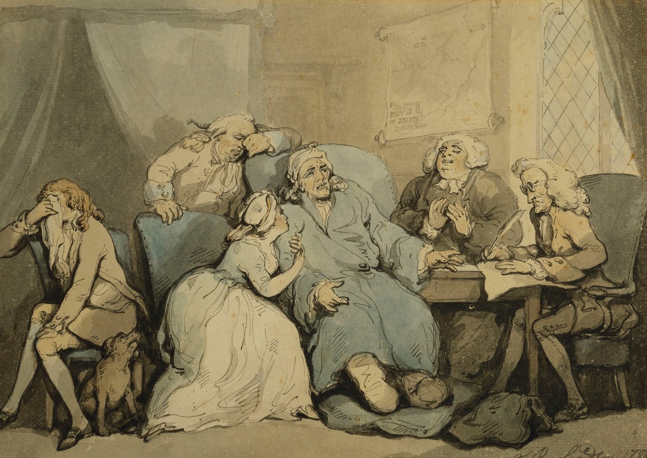 Rédaction du testament, 1786 - Thomas Rowlandson