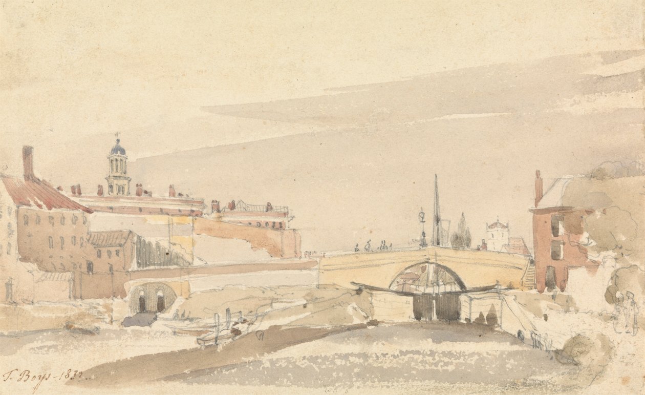 Le pont des moulins du château, York - Thomas Shotter Boys