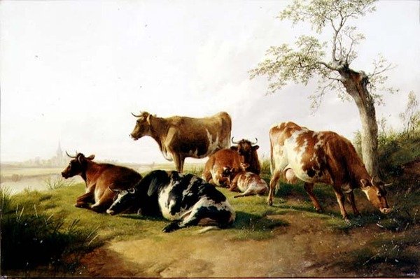 Bétail dans un paysage - Thomas Sidney Cooper
