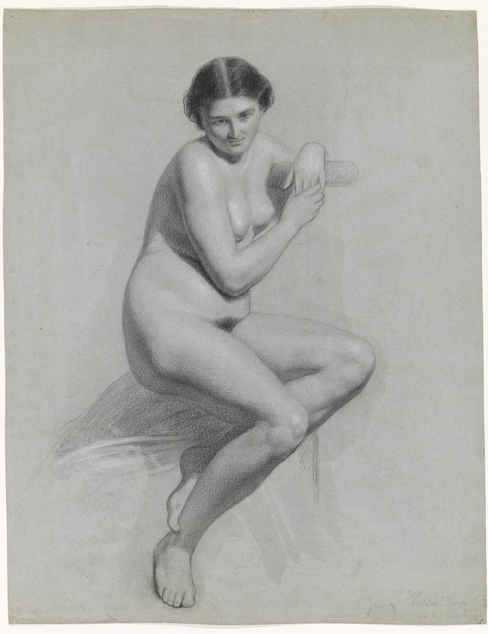 Femme nue assise - Thomas Simon Cool