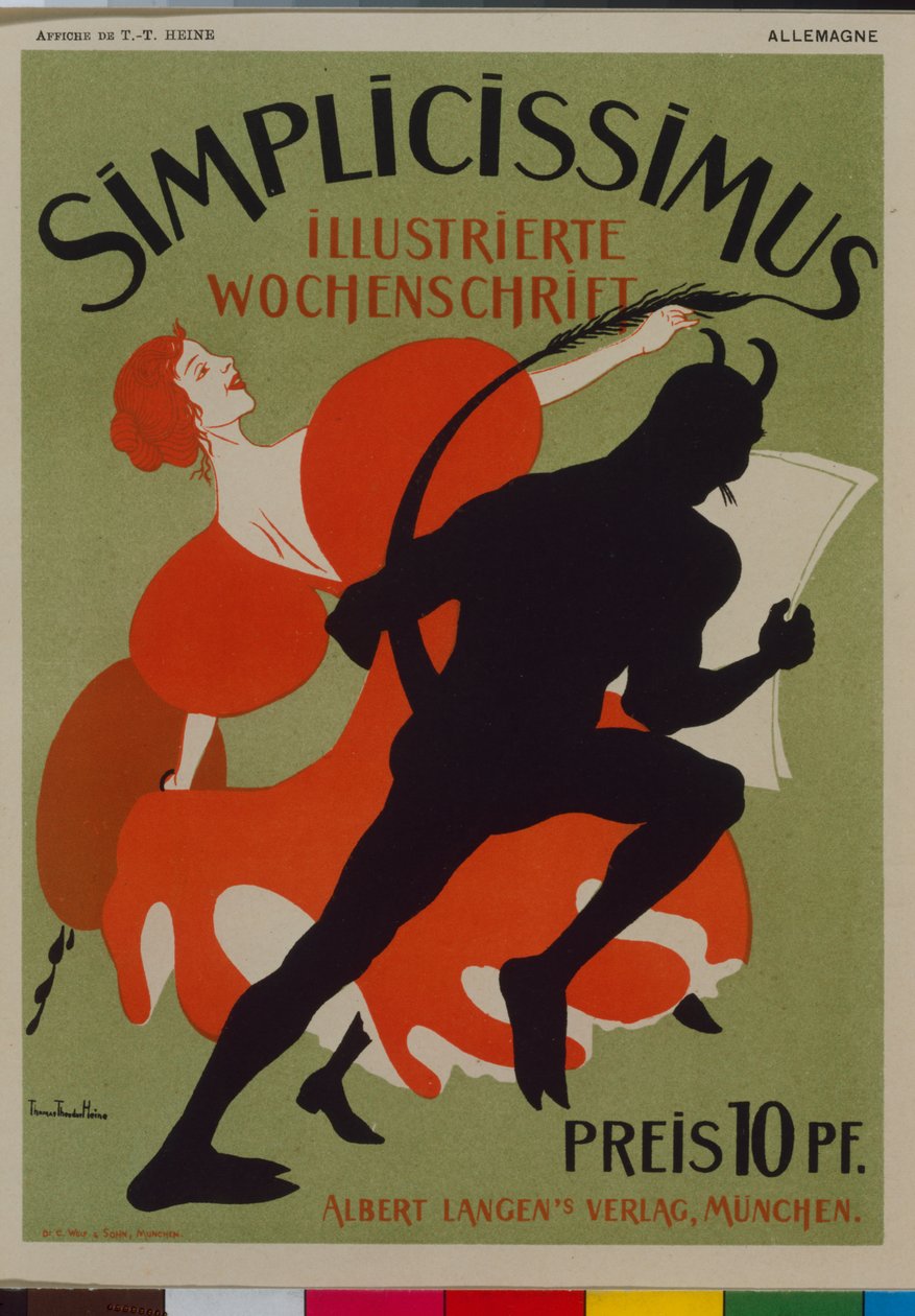 Affiche publicitaire Simplicissimus - Thomas Theodor Heine