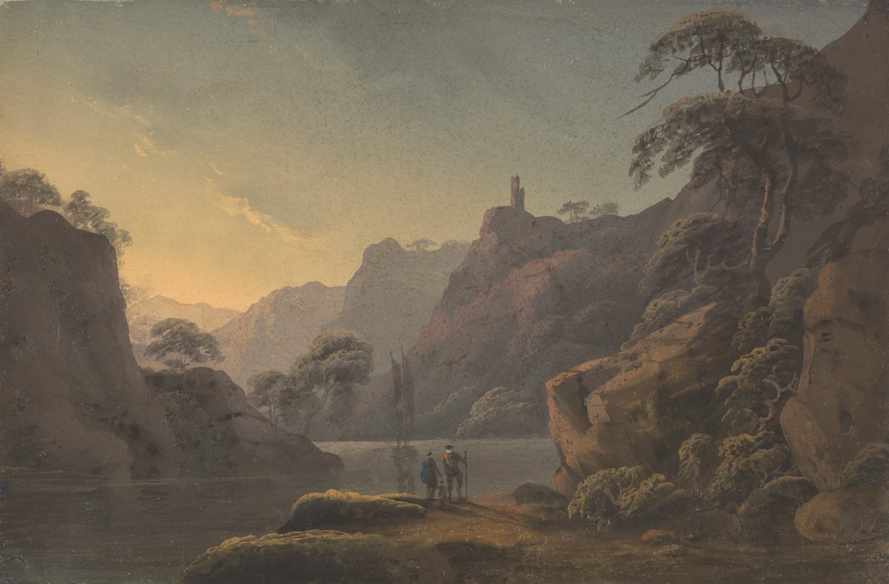 Composition : Rivière serpentant entre des rochers élevés - Thomas Walmsley