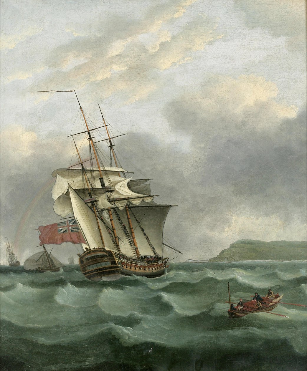 Le HMS Winterton en approche de Douvres, par Thomas Whitcombe - Thomas Whitcombe