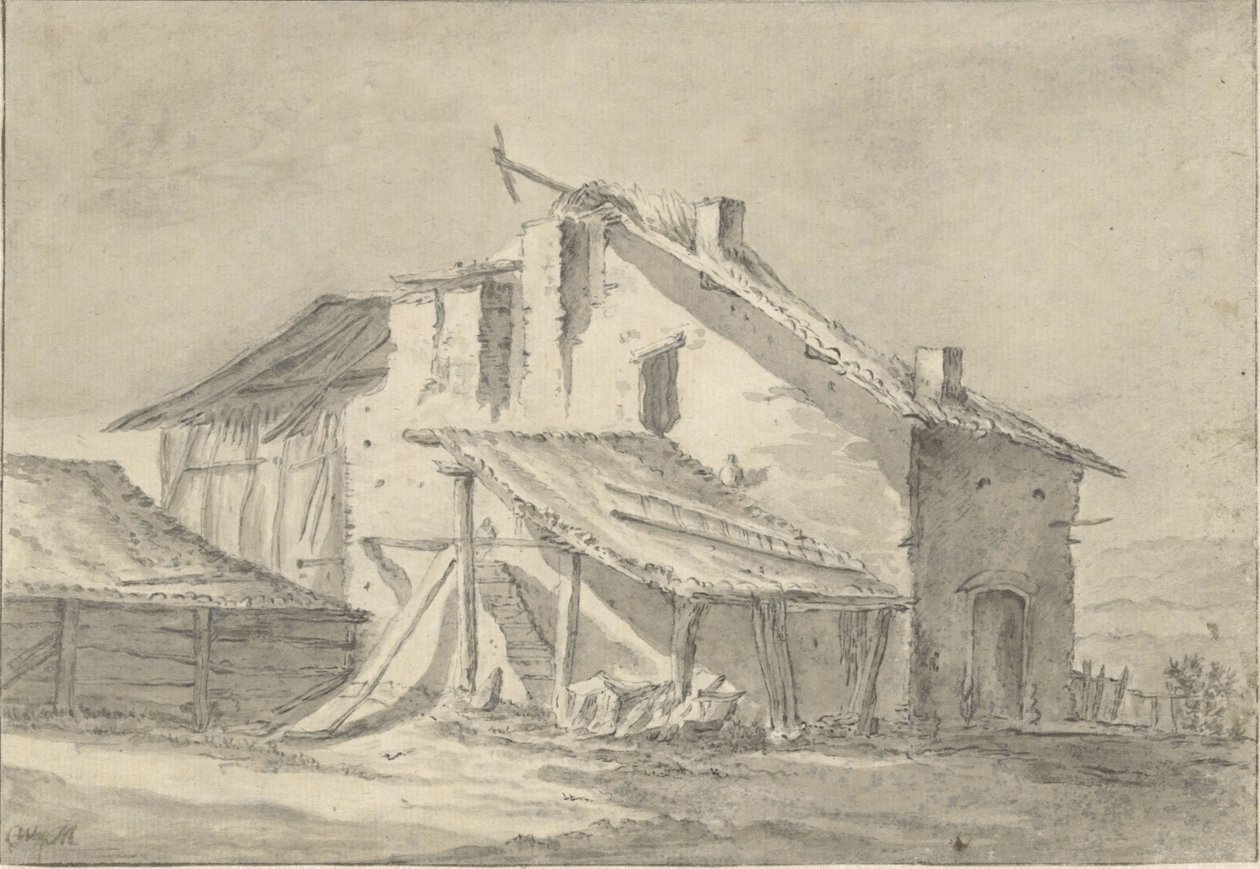 Ferme délabrée - Thomas Wijck (attributed to)