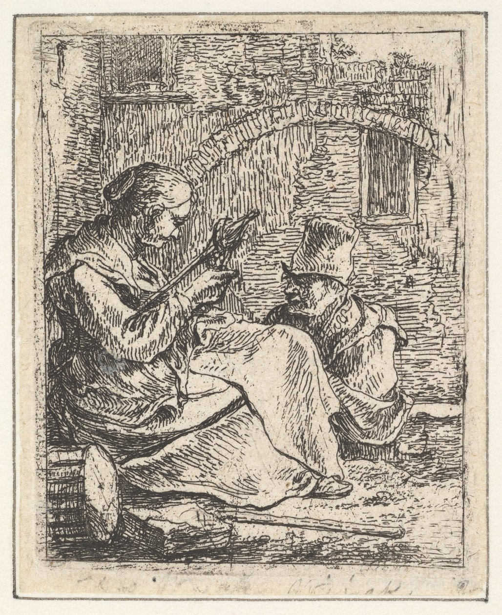 Femme filant - Thomas Wijck
