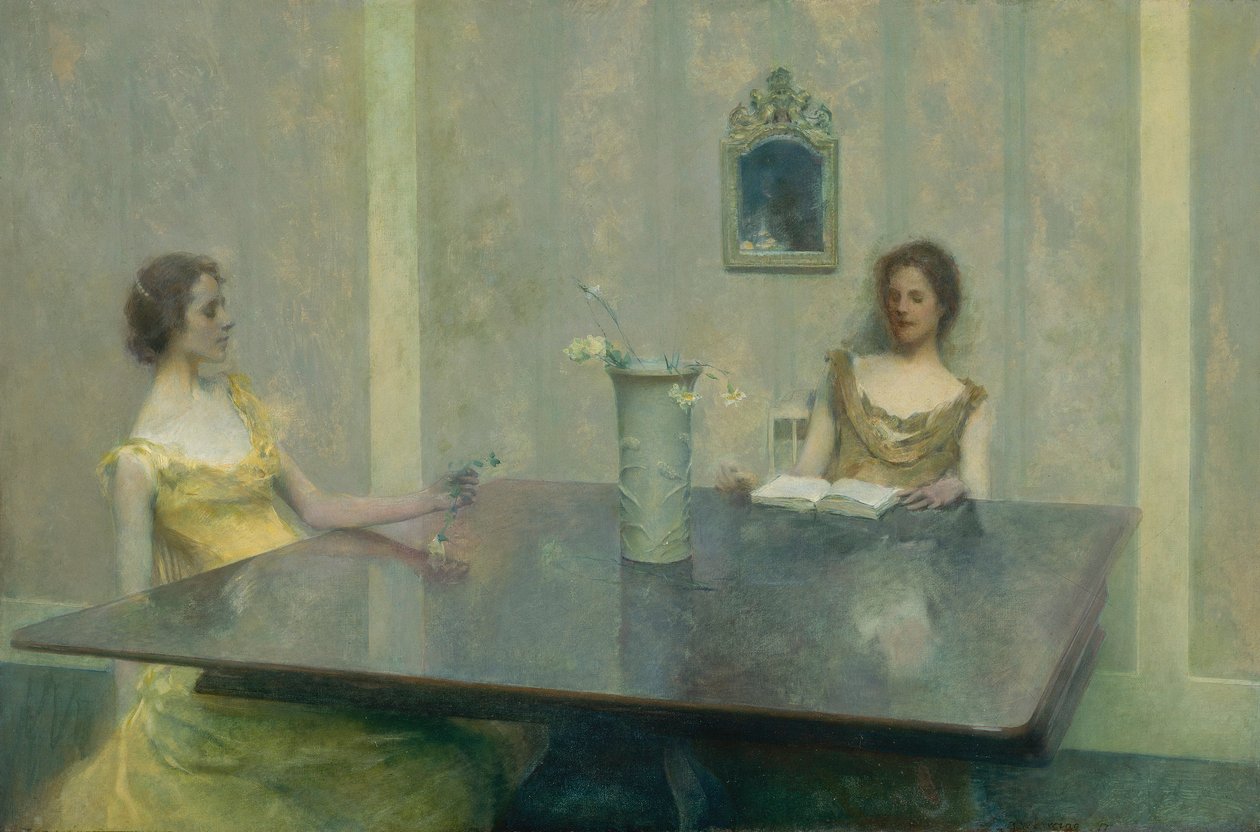 Une lecture - Thomas Wilmer Dewing