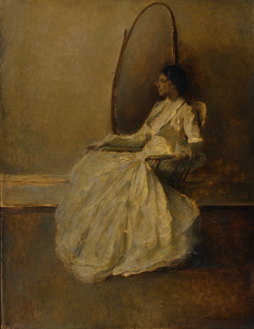 La dame en blanc (n° 1) - Thomas Wilmer Dewing