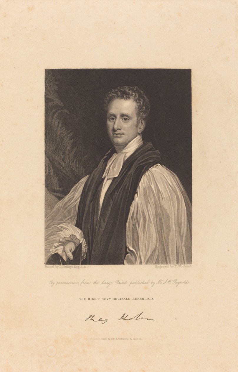 Rév. Reginald Heber, D.D. - Thomas Woolnoth after Thomas Phillips