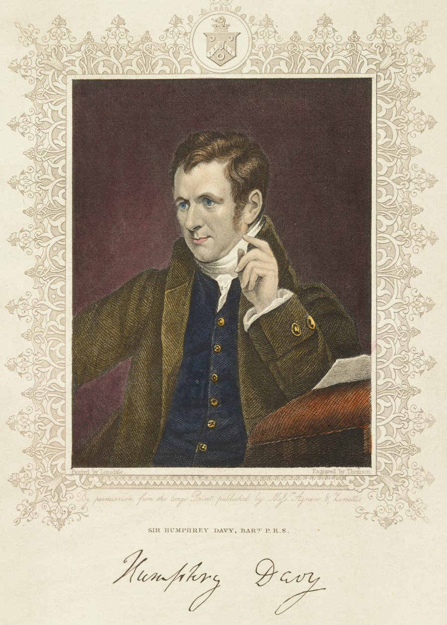 Humphry Davy, chimiste et inventeur britannique, 1801 - Thomson