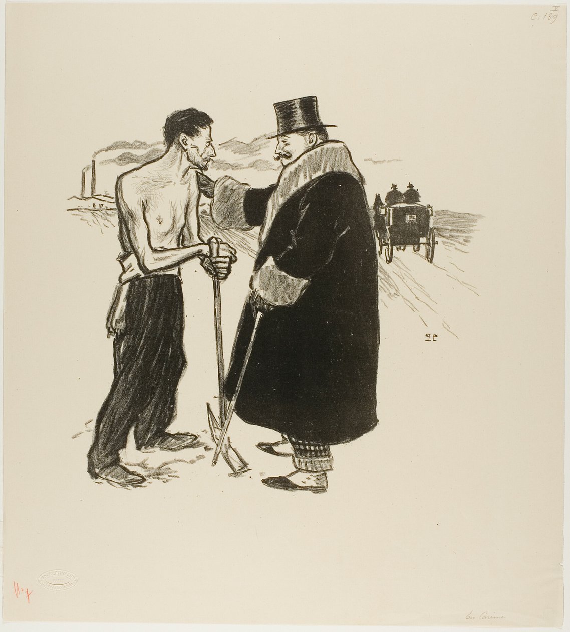 En bas - Théophile Alexandre Pierre Steinlen