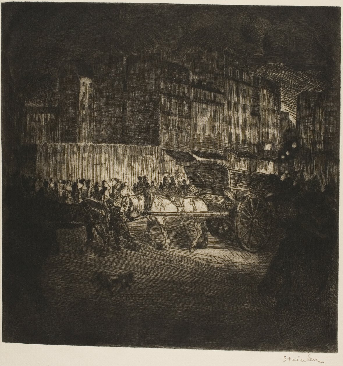 Le chariot à ordures - Théophile Alexandre Pierre Steinlen