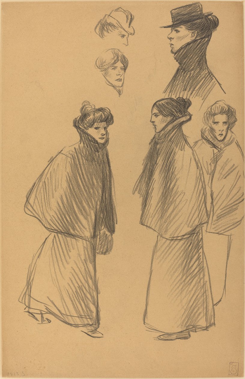 Études de figures [recto] - Théophile Alexandre Steinlen