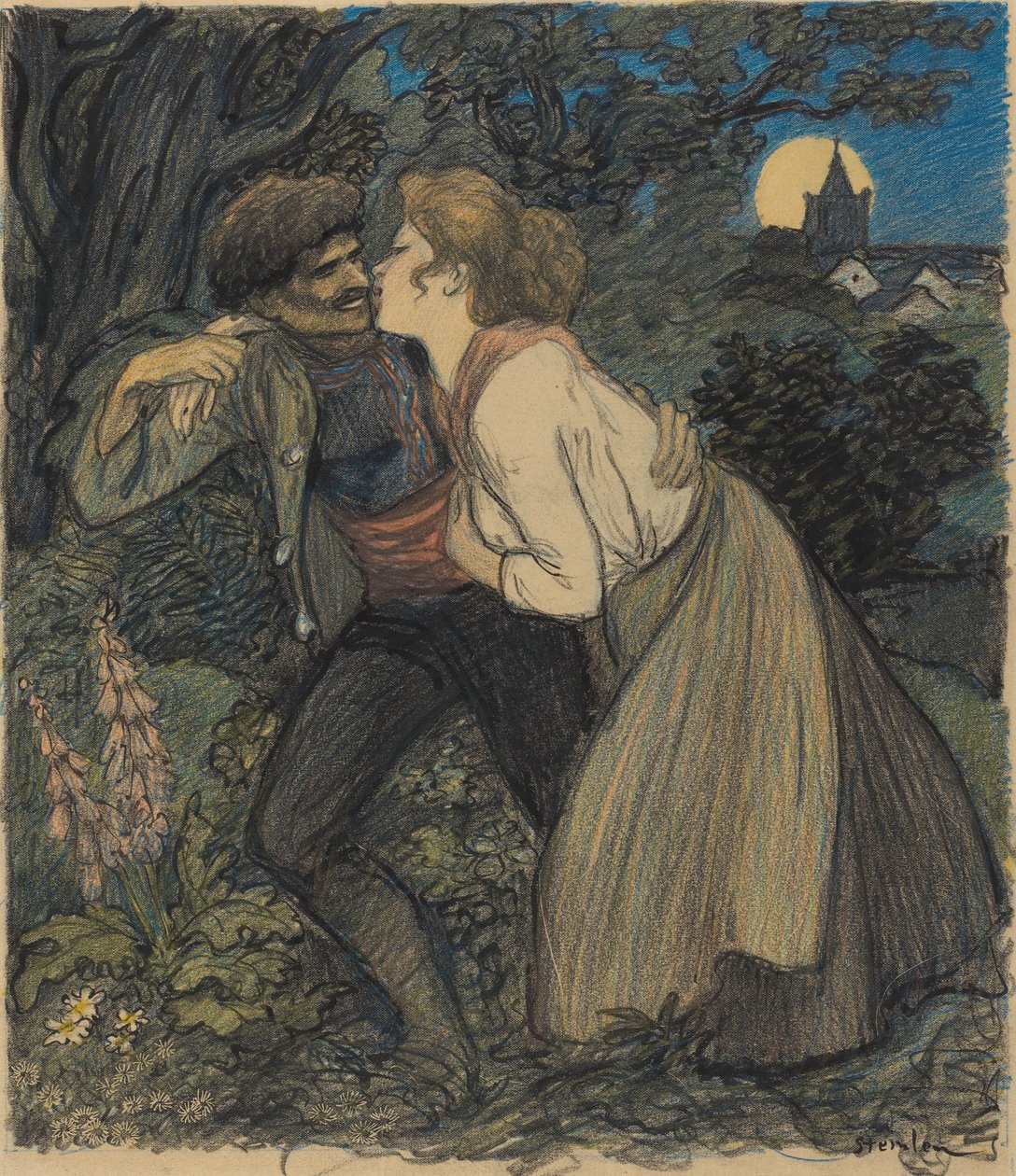 La chienne au loup - Théophile Alexandre Steinlen