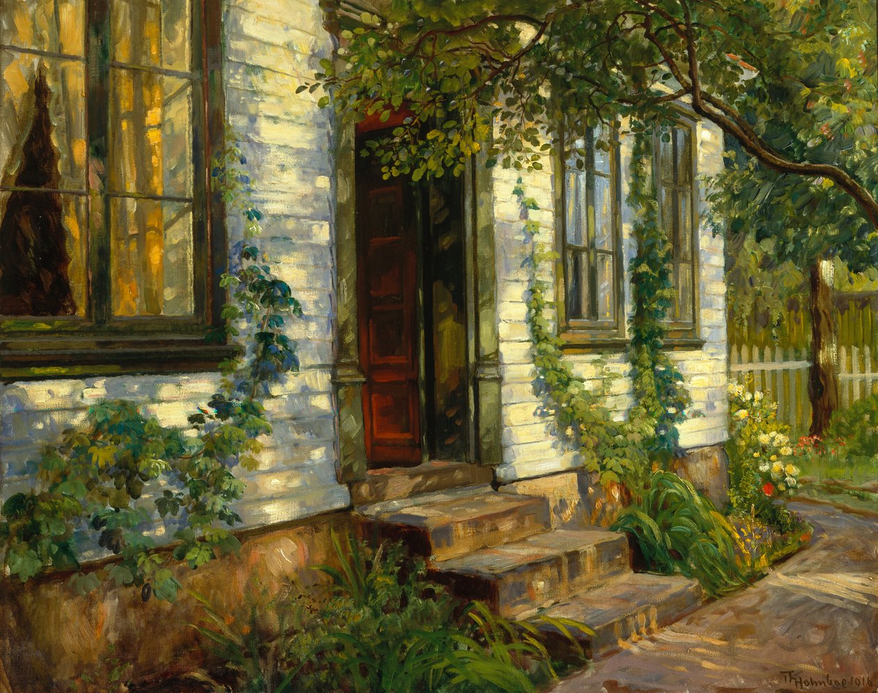Soleil sur le mur de la vieille maison, Fredriksvern - Thorolf Holmboe