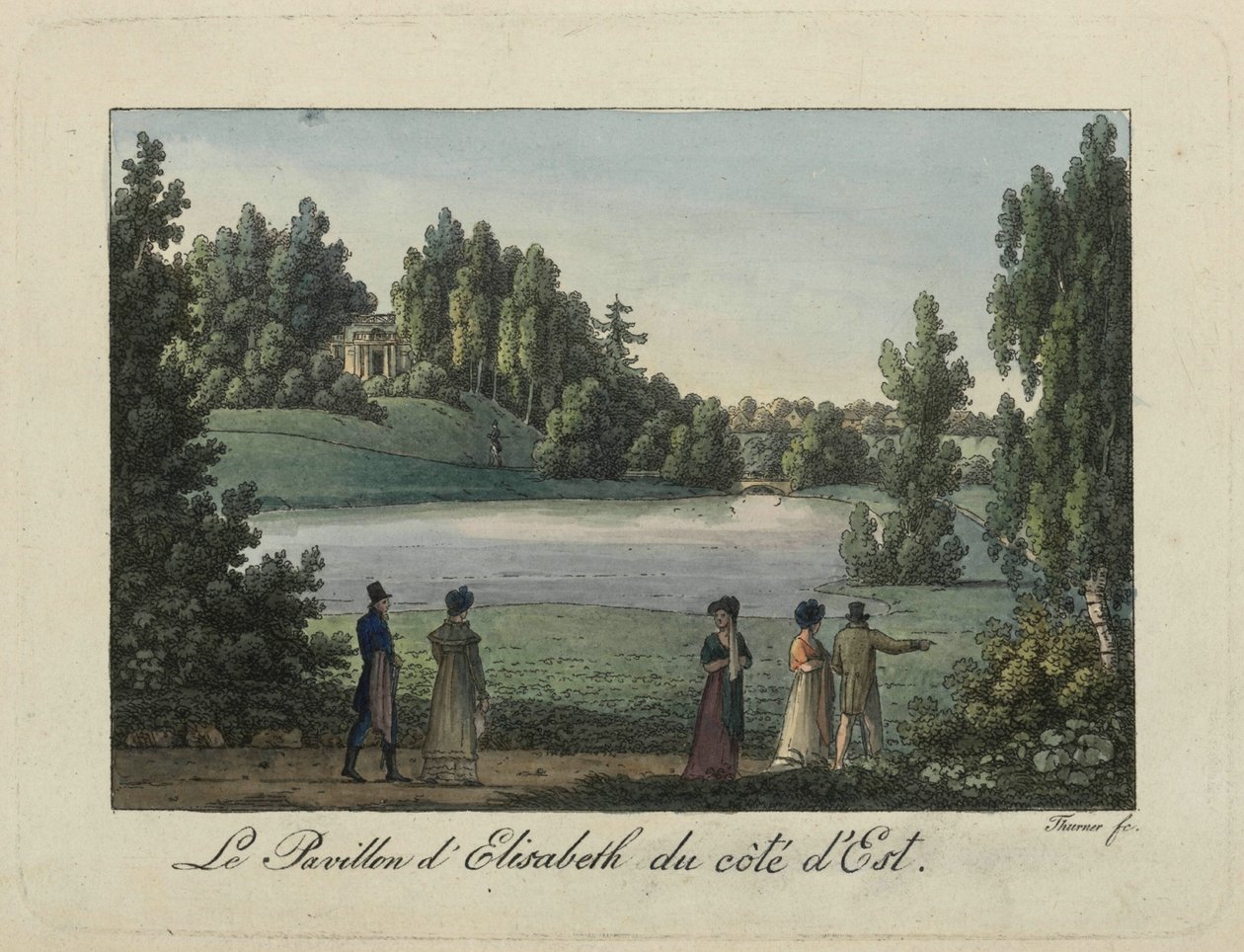 Le Pavillon Élisabeth dans le parc de Pavlovsk, années 1810 - Thurner