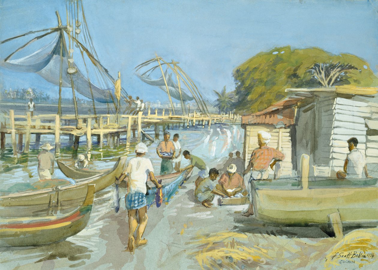 Filets de pêche près de Cochin, 1994 - Tim Scott Bolton