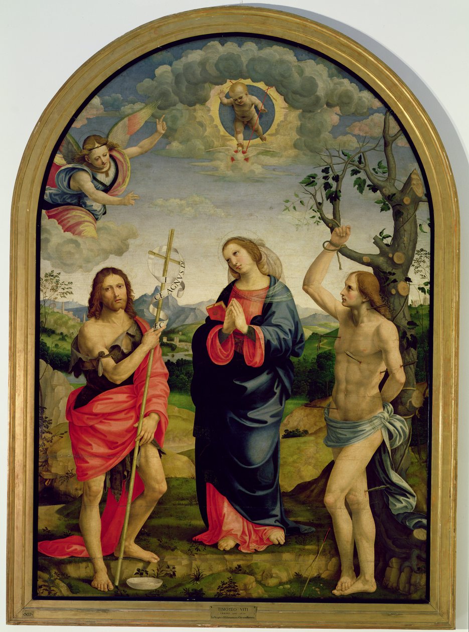 La Vierge avec les Saints Sébastien et Jean-Baptiste - Timoteo Viti