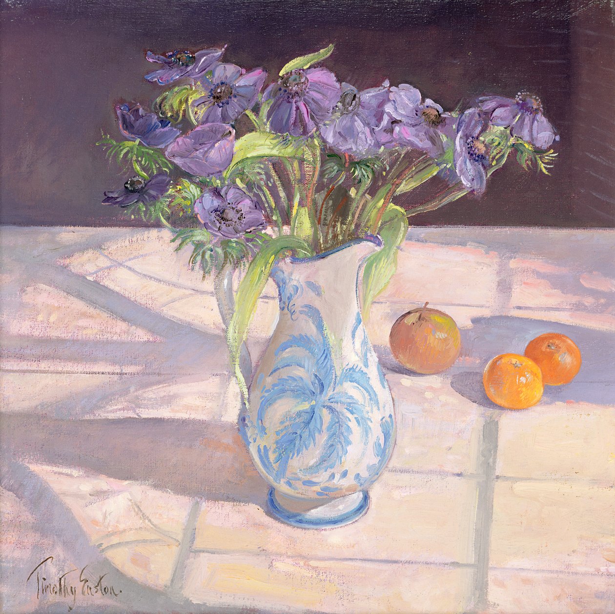 Cruche française avec des anémones - Timothy Easton