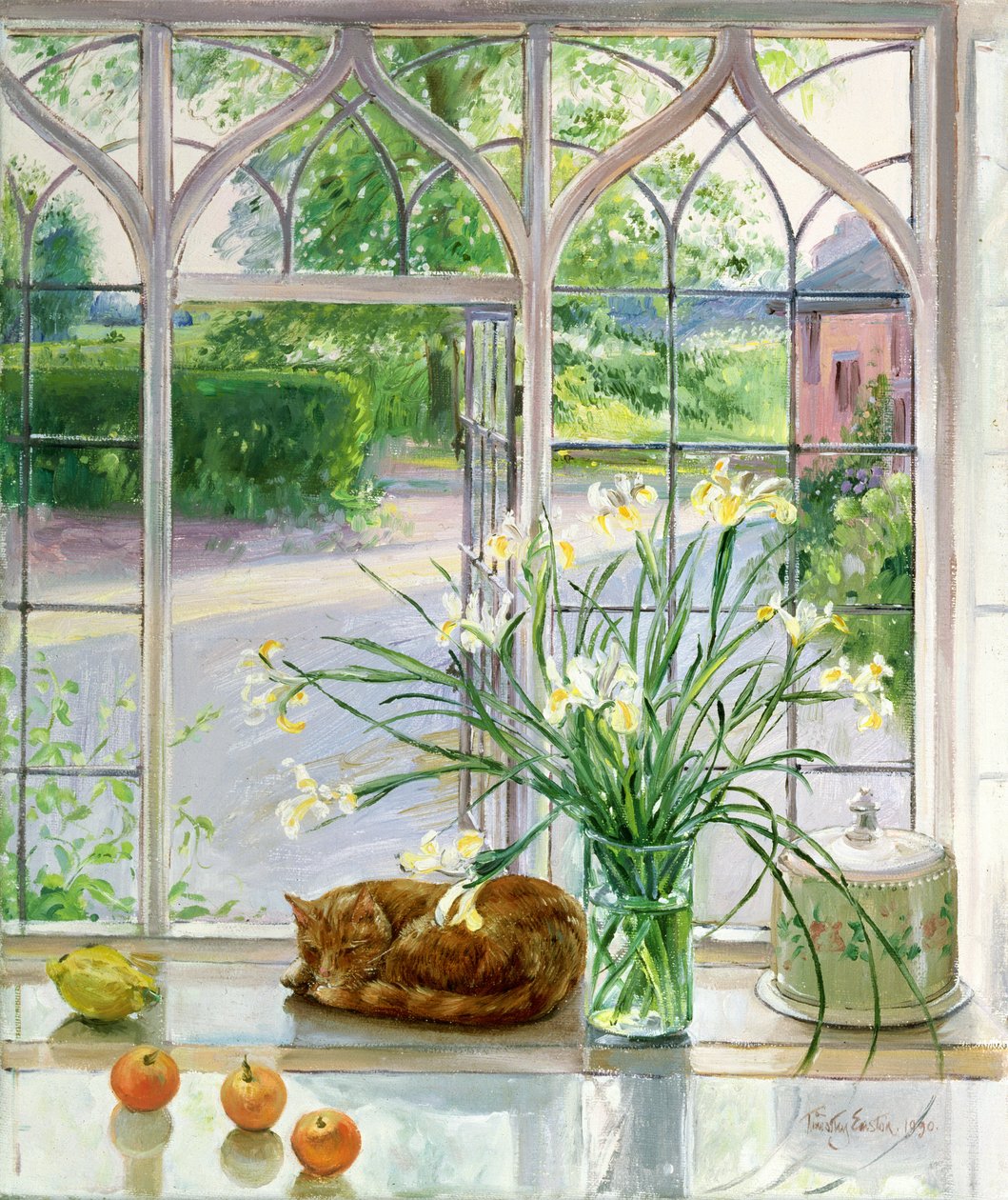 Iris et chat endormi, 1990 - Timothy Easton