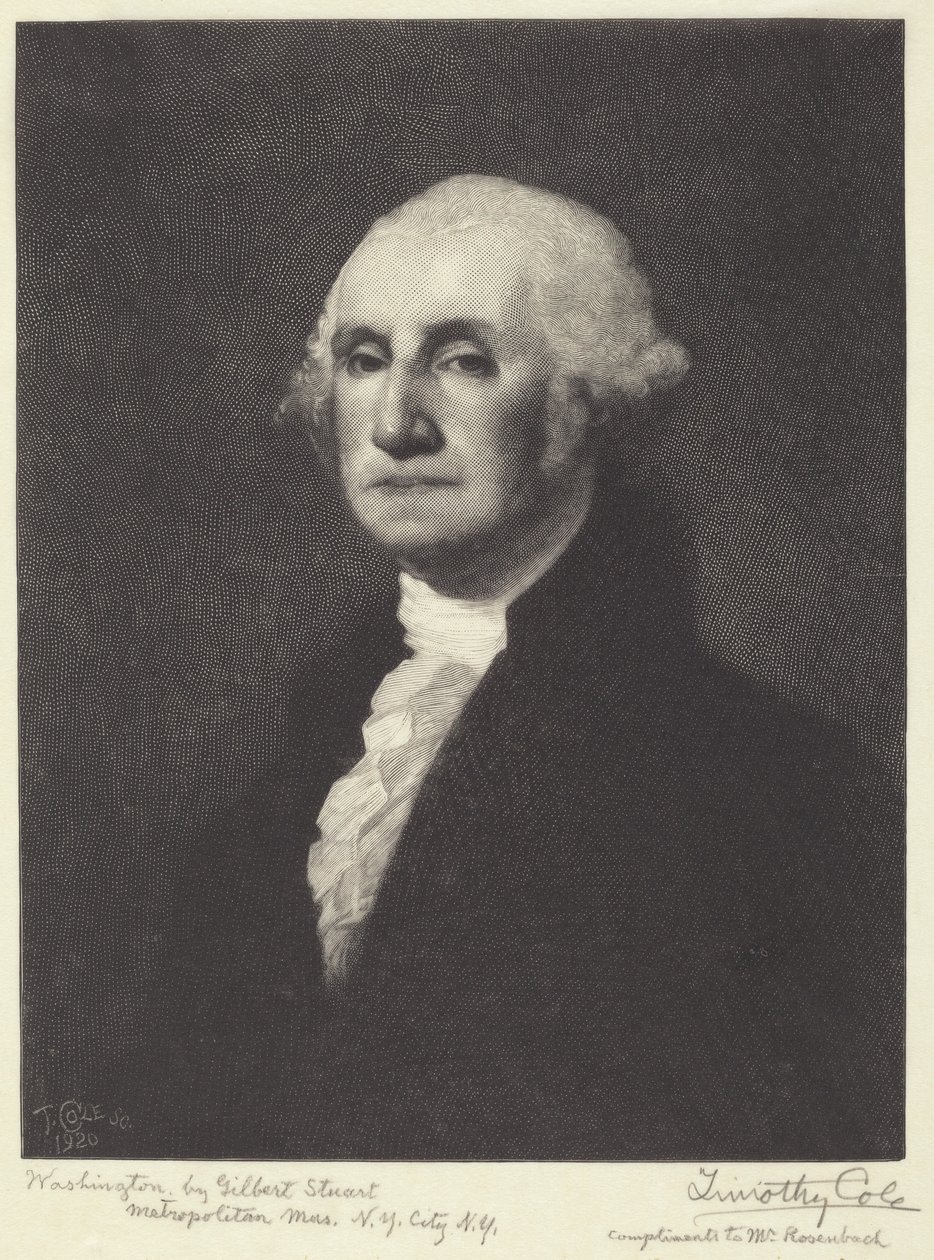 Washington - Timothy Cole after Gilbert Stuart