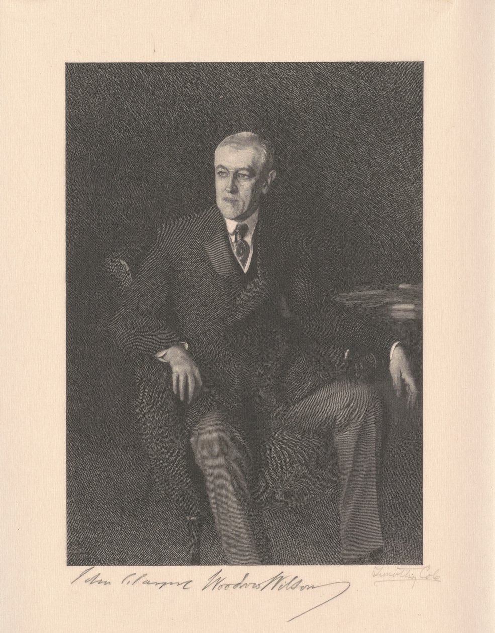 Woodrow Wilson - Timothy Cole, after John Singer Sargent