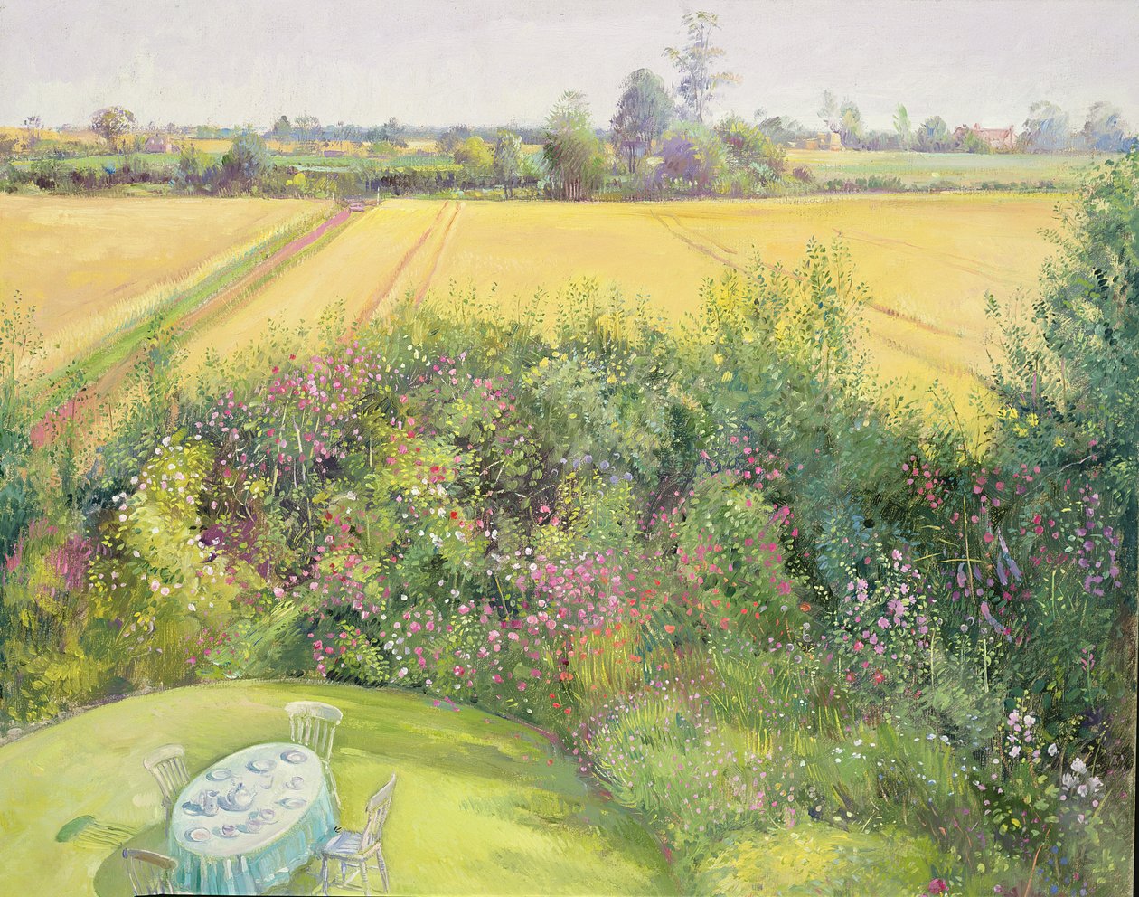 Roses et Champ de Blé - Timothy Easton