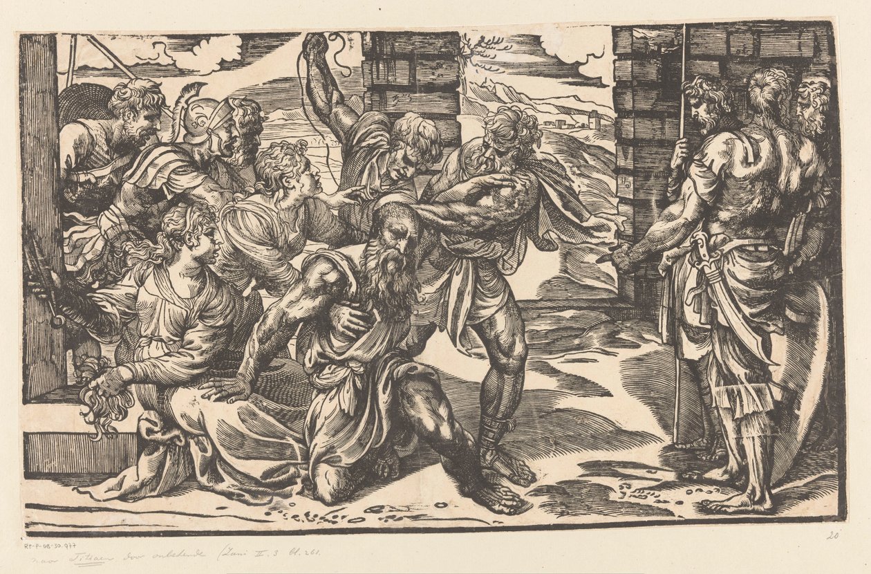Samson combat des soldats philistins - Titiaan