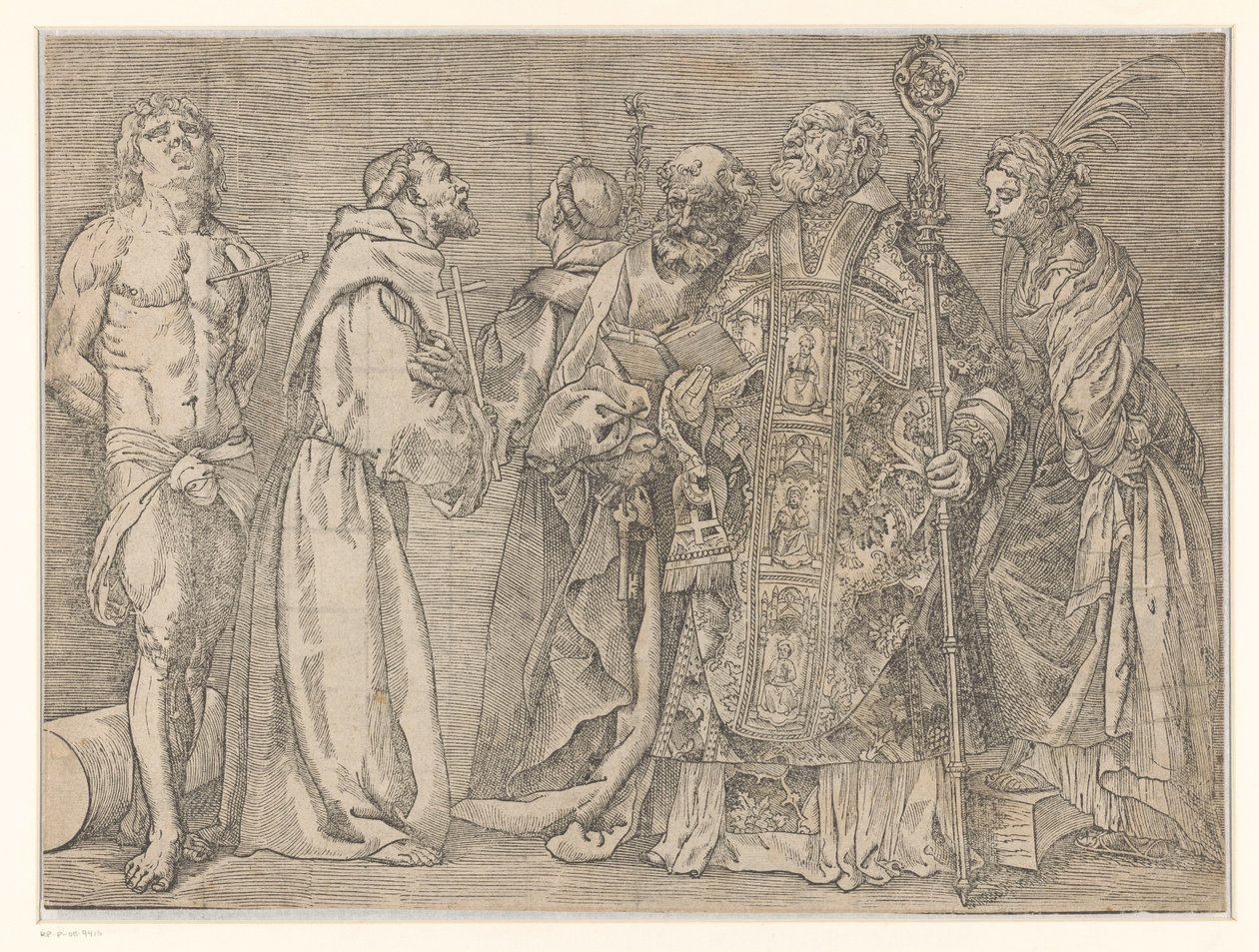Six saints debout - Titiaan