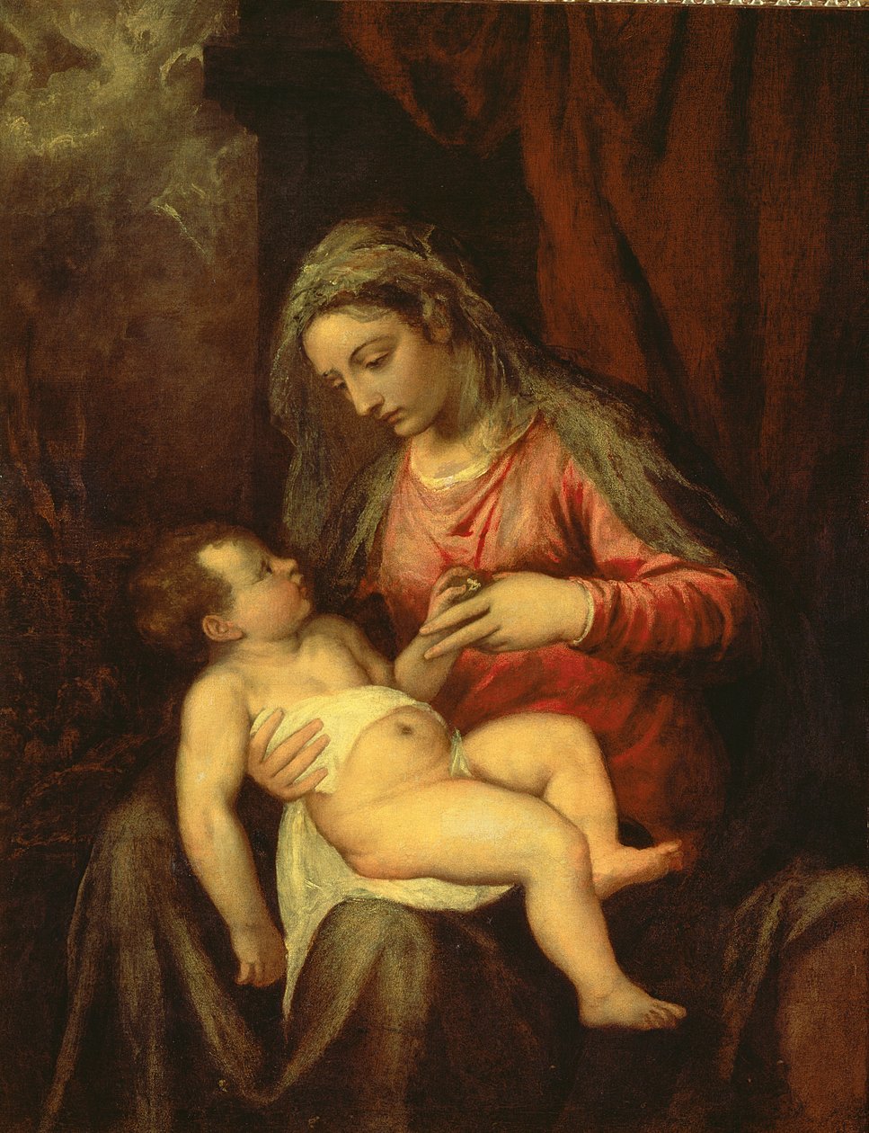 Madone et Enfant - Tiziano Vecelli