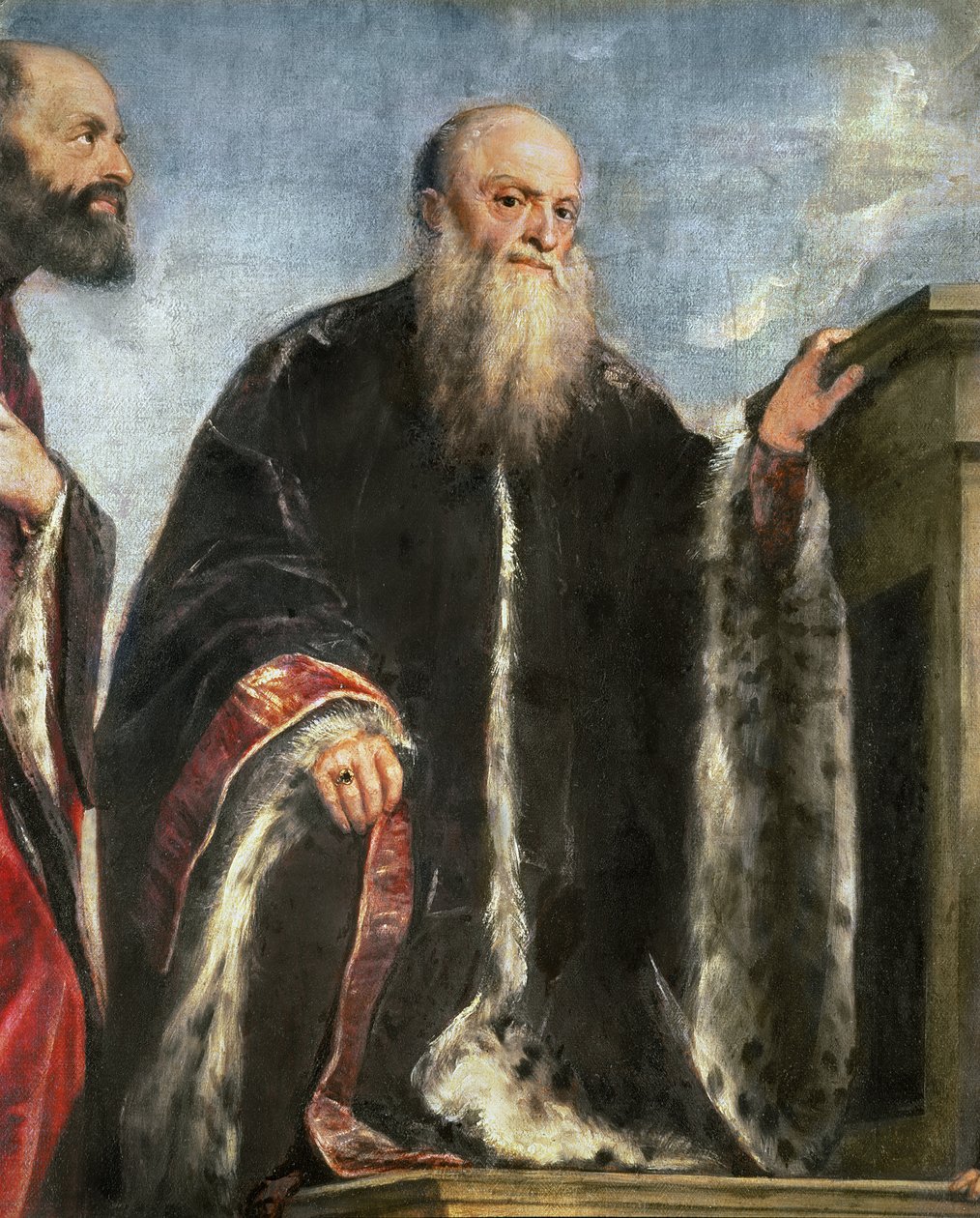 La Famille Vendramin (détail de Gabriel Vendramin, d.1552) - Tiziano Vecelli