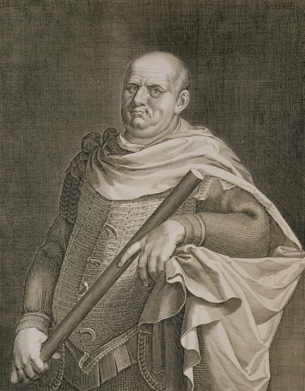 Vespasien (9-79 ap. J.-C.) Empereur de Rome 69-79 ap. J.-C. gravé par Aegidius Sadeler (1570-1629) - Tiziano Vecelli