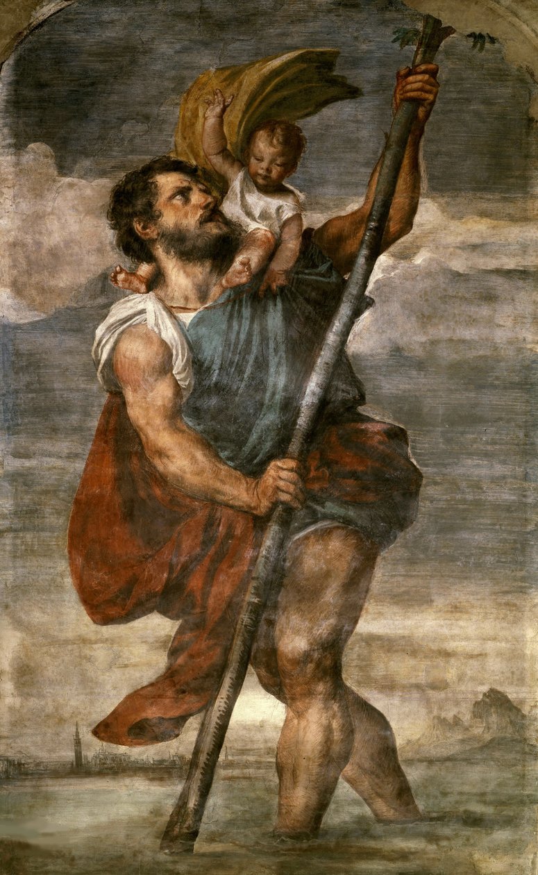 Saint Christophe - Titian (c.1488 1576)