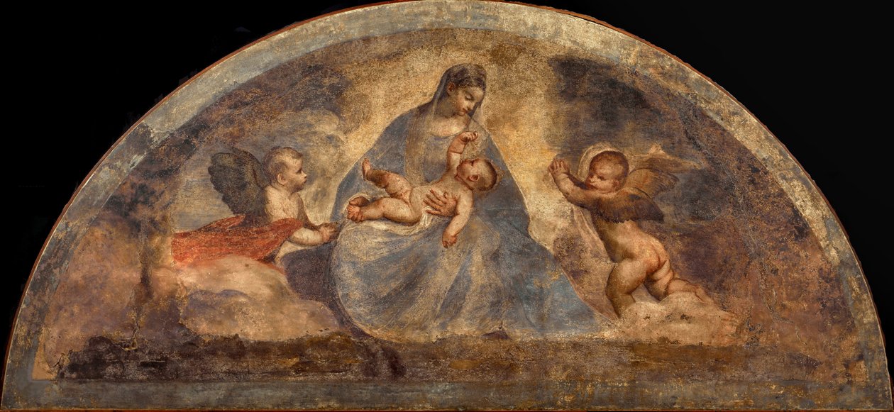 Madone et Enfant avec deux anges, vers 1519 - Titian