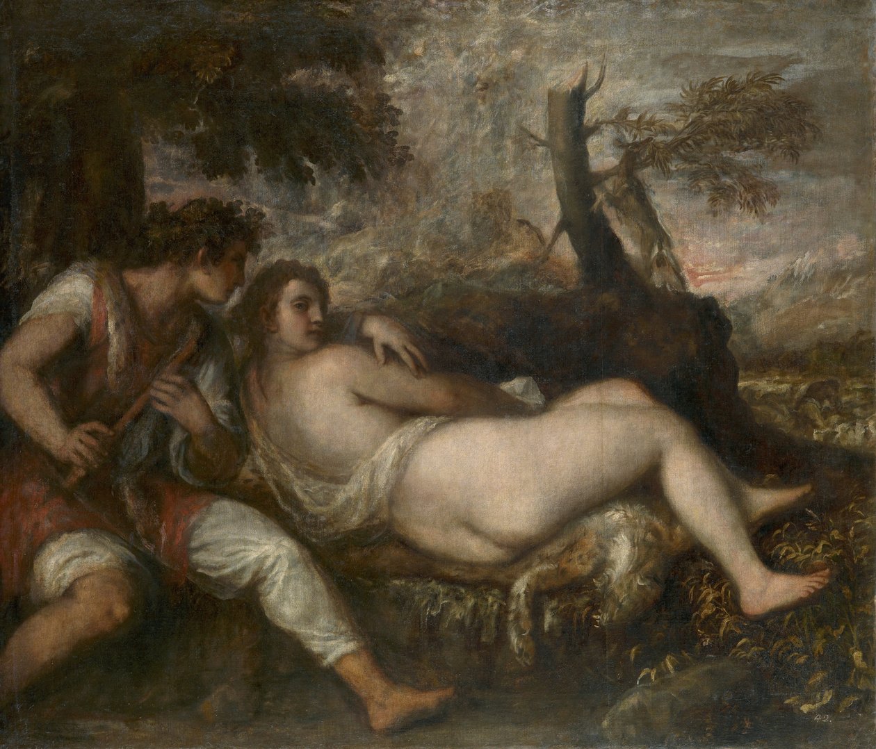 Nymphe et berger - Tiziano Vecelli