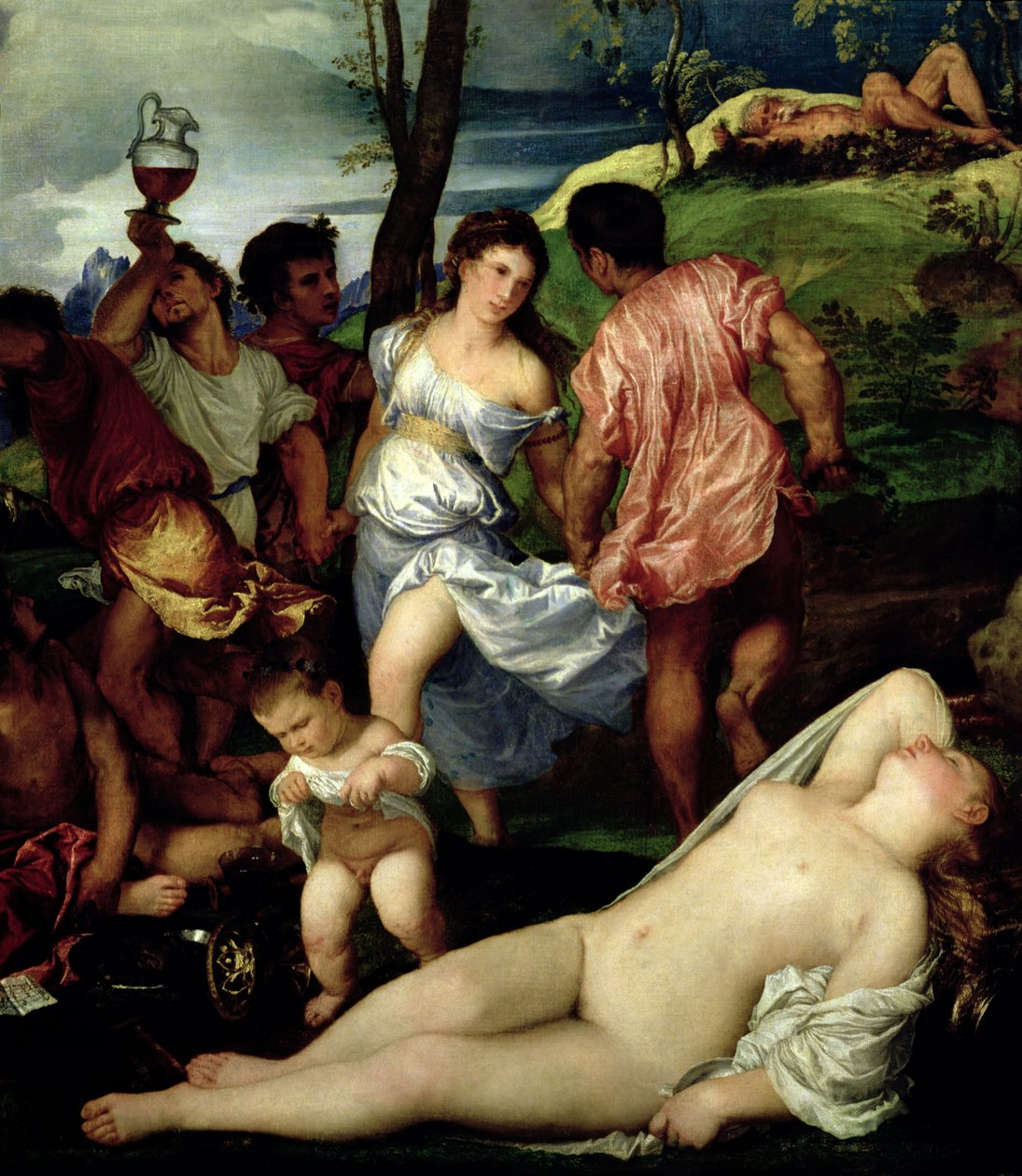 Les Andriens, c.1523-4 (détail) - Tiziano Vecelli