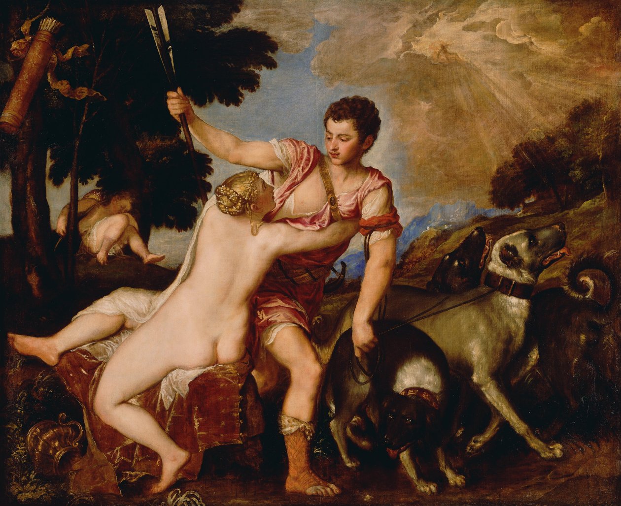 Vénus et Adonis - Tiziano Vecelli