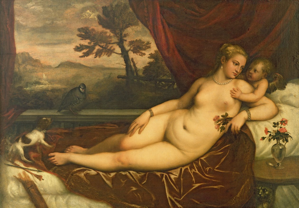 Vénus et Cupidon - Tiziano Vecelli