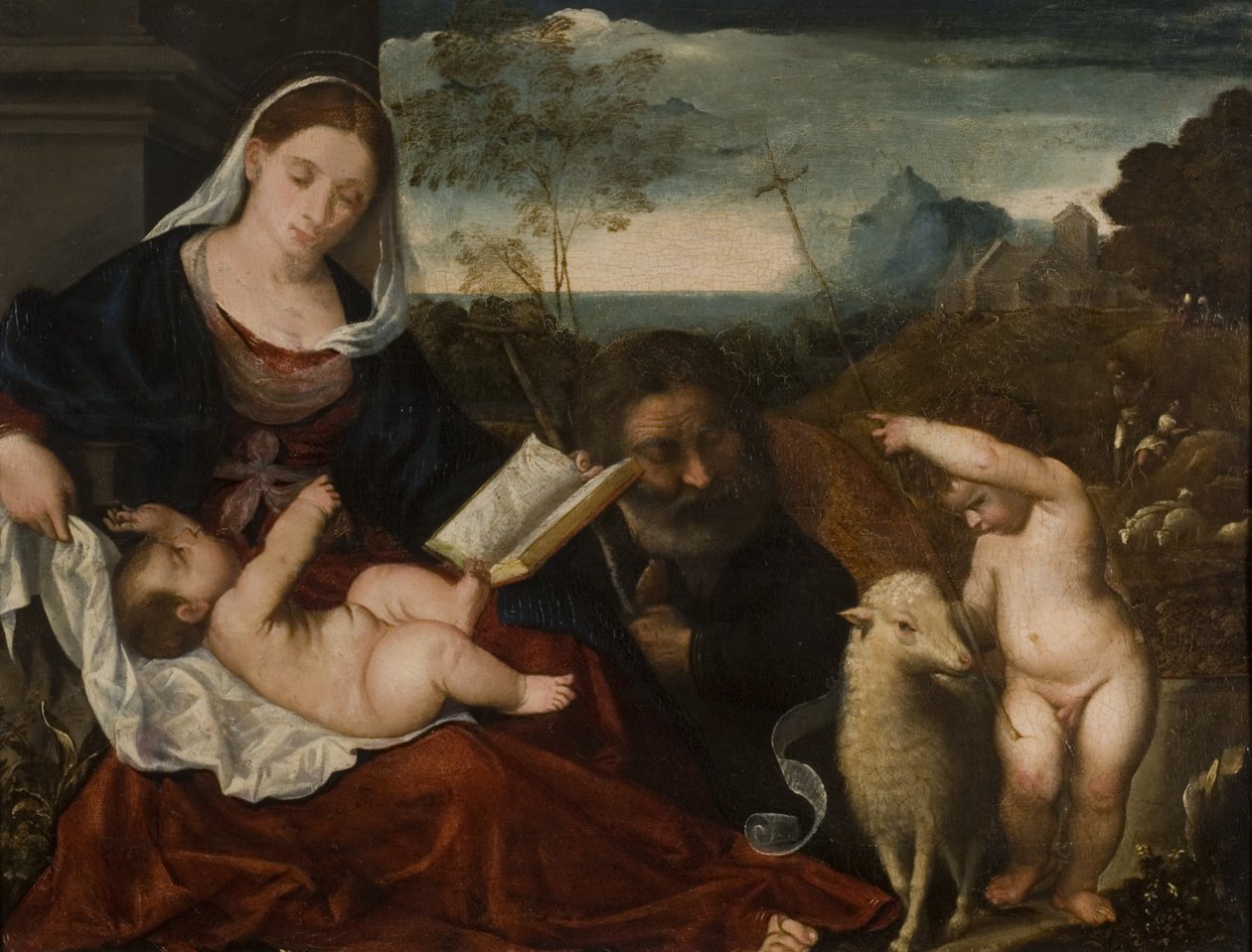 La Sainte Famille avec Saint Jean - Tiziano Vecelli