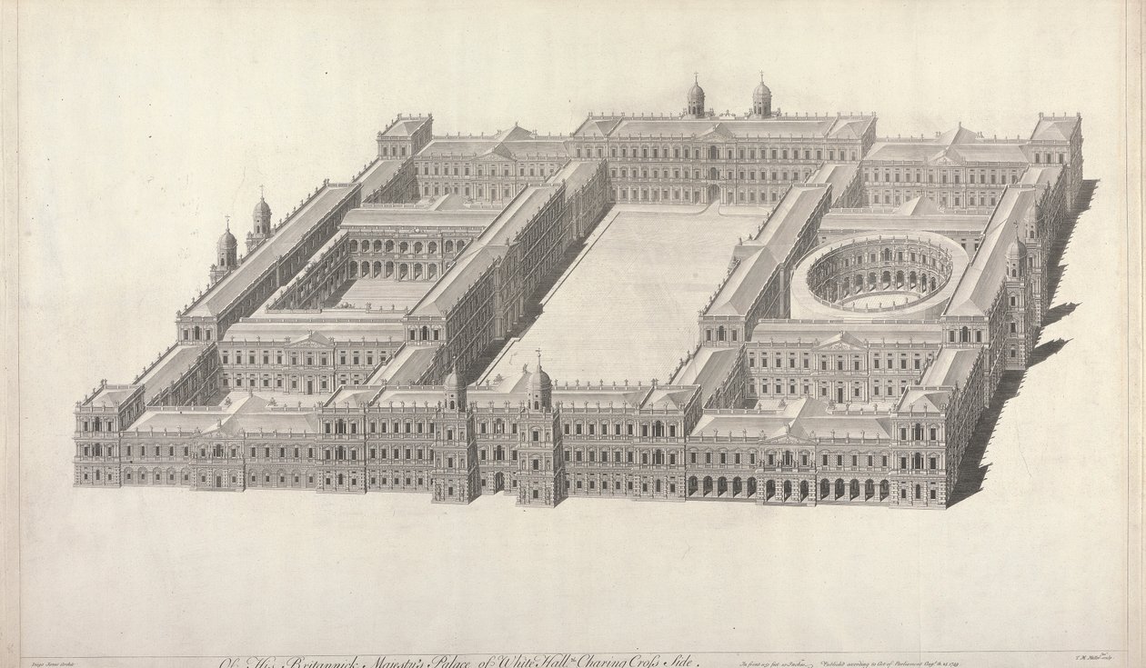 Palais de Whitehall. Le côté de Charing Cross. - Tobias Müller