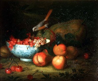 Nature morte de fruits avec un pinson - Tobias Stranover
