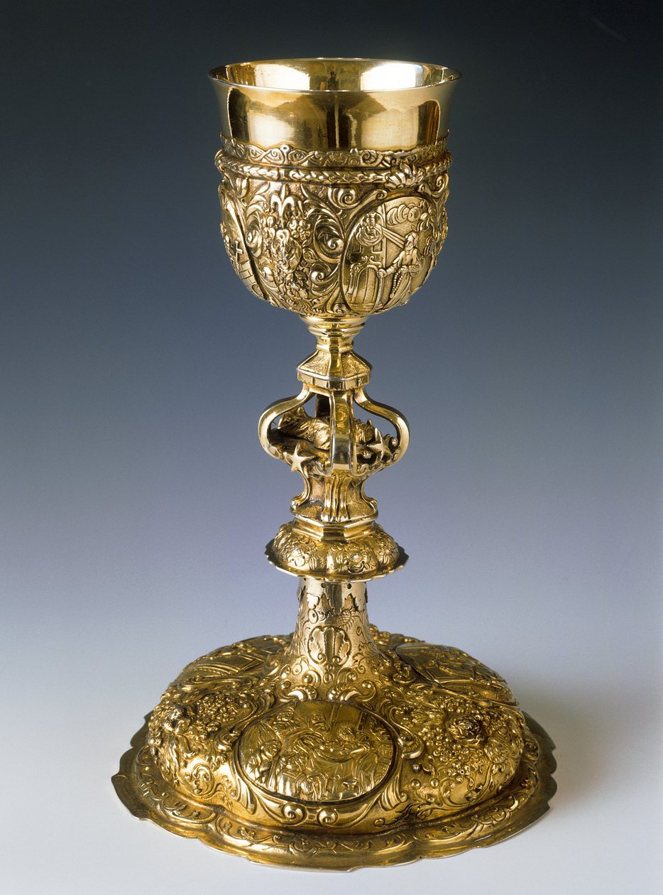 Calice en argent avec une figure du corps mort de Saint Jean de Népomucène, 1727-30 - Tomáš Drexel
