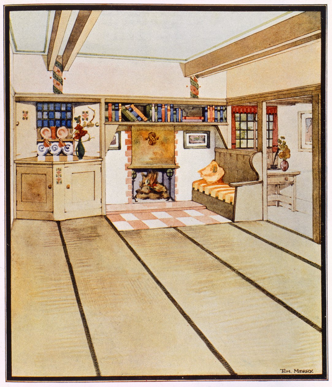 Un salon, dans le style Arts and Crafts - Tom Merry