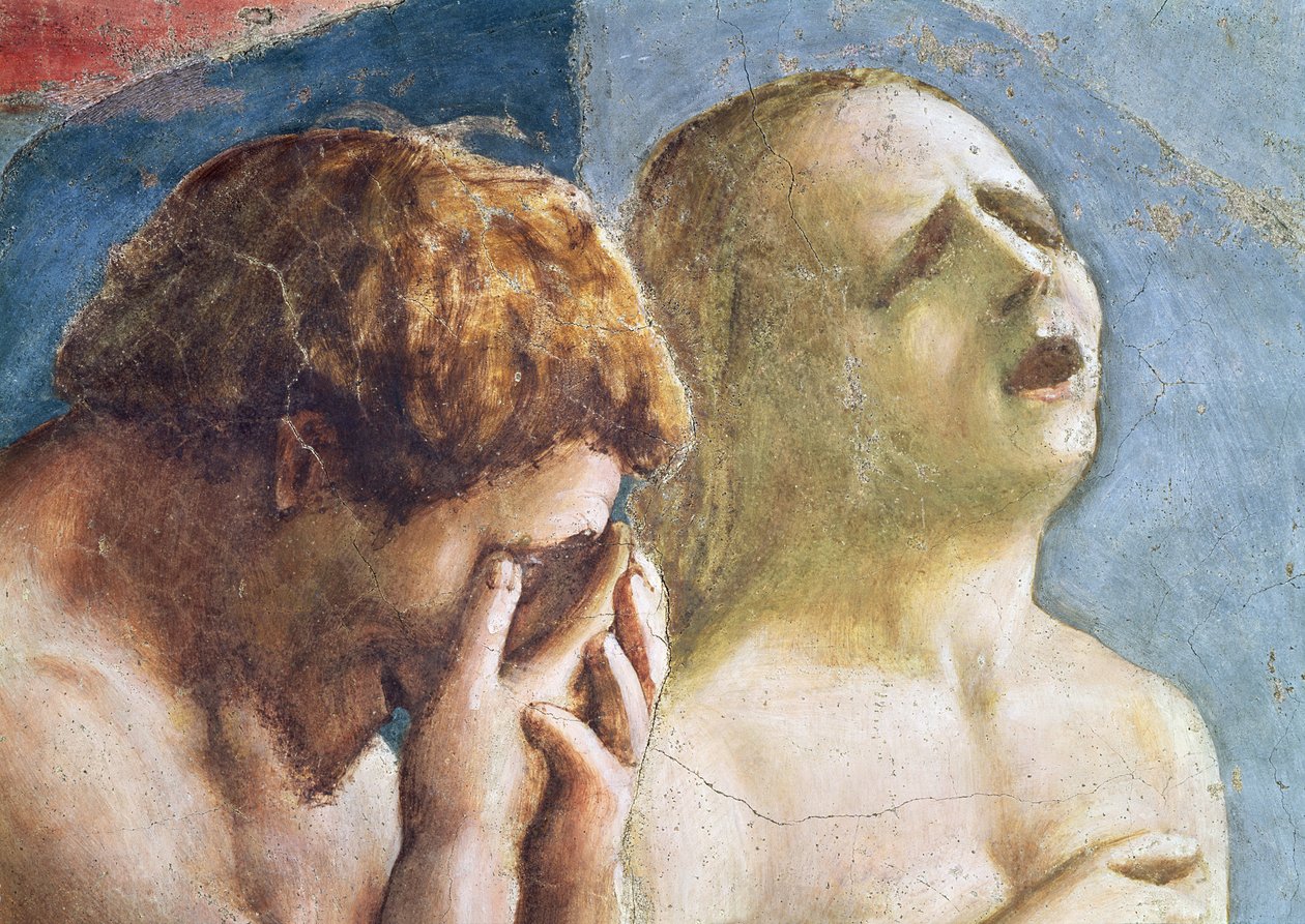 Adam et Ève chassés du paradis, c.1427 (détail) - Tommaso Masaccio