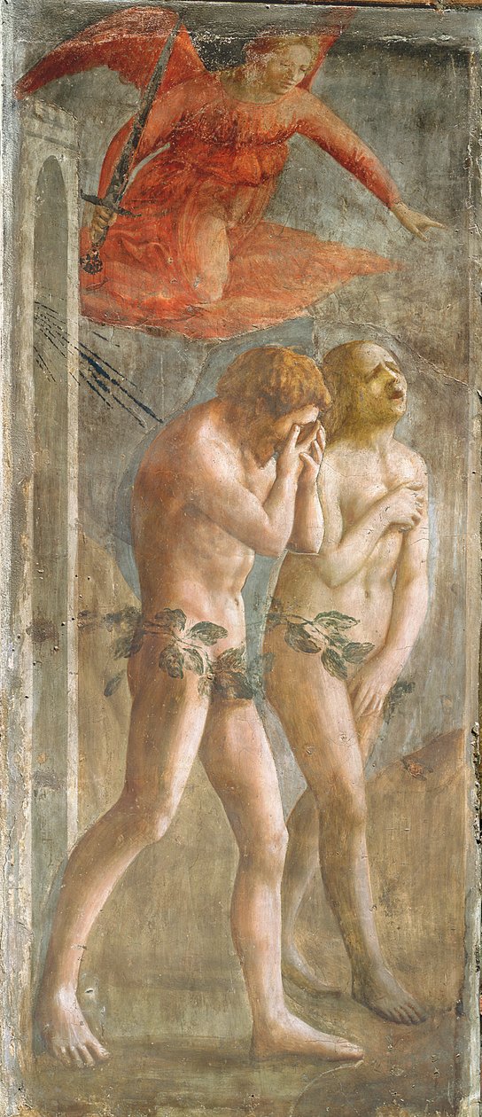 Adam et Ève chassés du Paradis, vers 1427 (avant restauration) - Tommaso Masaccio