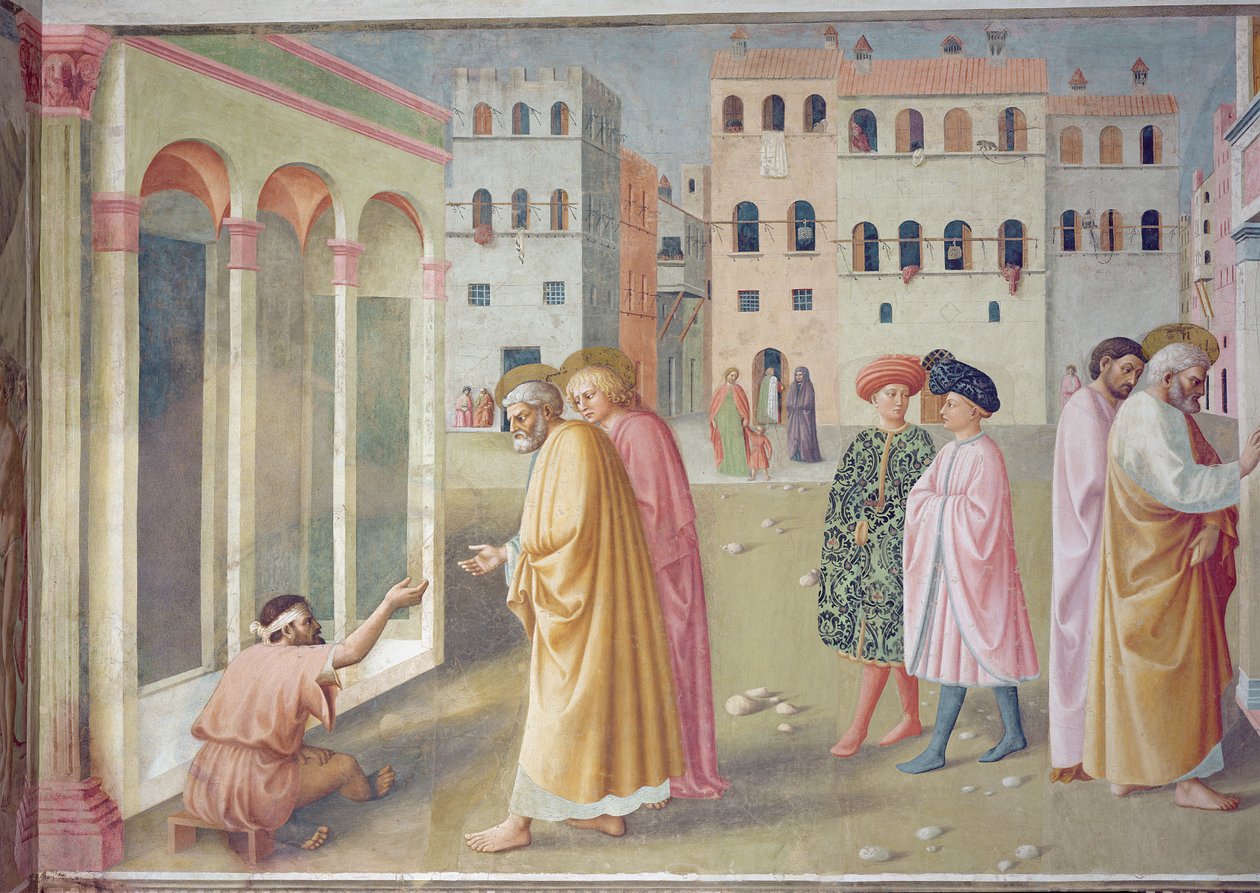 Saint Pierre guérissant un infirme, c.1427 (détail) - Tommaso Masolino da Panicale
