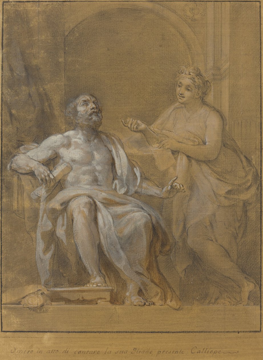 Homère et Calliope - Tommaso Conca