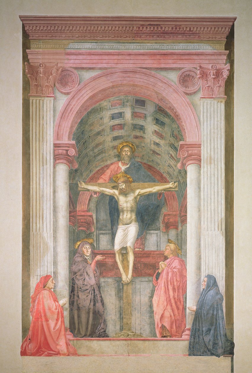 La Trinité, 1427-28 (post restauration) (détail) - Tommaso Masaccio