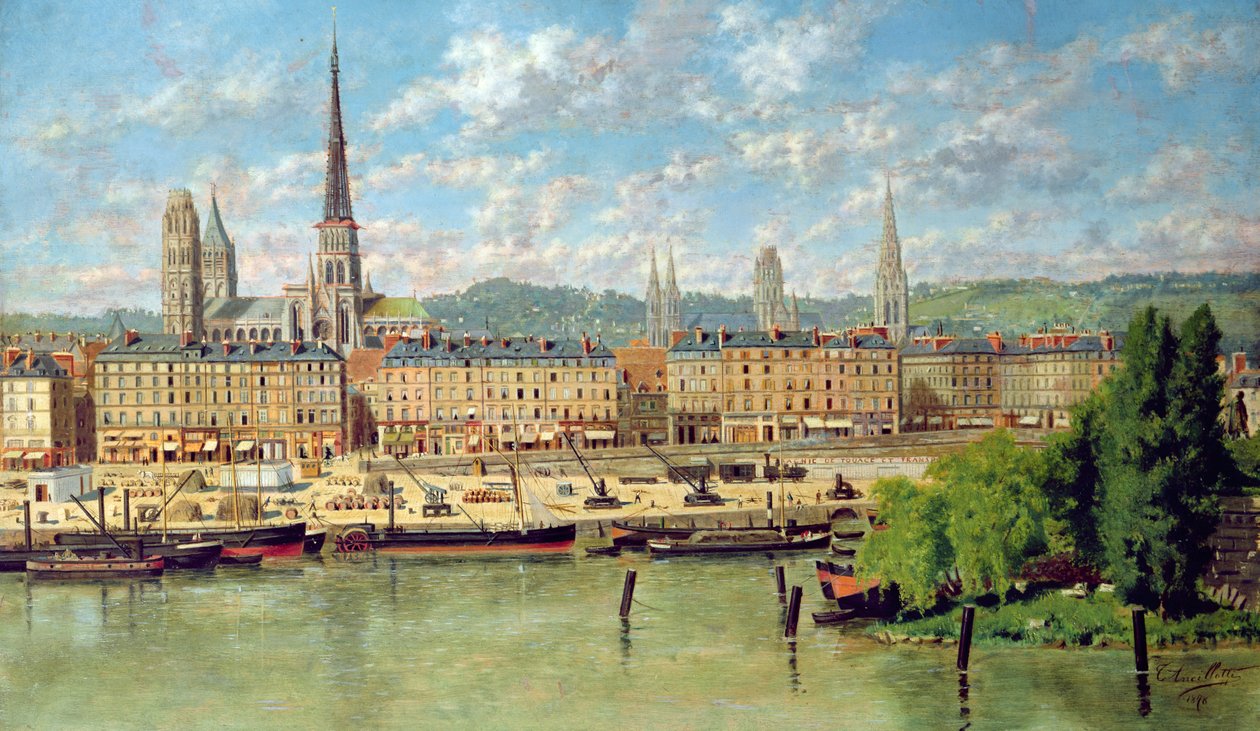 Le Port de Rouen, 1878 - Torello Ancillotti